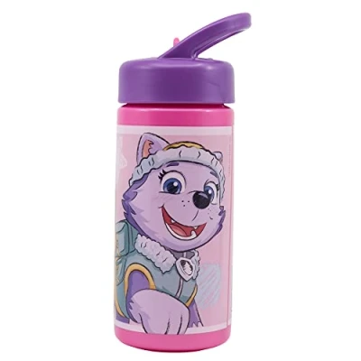 Imagen de Botella de agua deportiva con pajita y asa incorporada 410 ml La Patrulla Canina Chicas
