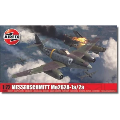 Imagen de Airfix Model Set, A03090A Messerschmitt Me262A 1a/2a Kit de construcción Modelos, Kits avión Modelo plástico para Adultos y niños Mayores 8 años, el Juego Incluye bebederos