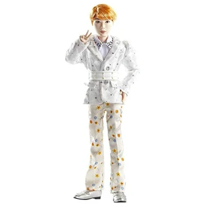Imagen de BTS Muñeco Deluxe Jin , figura de colección premium, miembro banda coreana (Mattel GKC98) color/modelo surtido