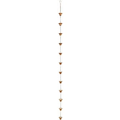 Imagen de Esschert Design TH87 Serie Cadena para Lluvia (Cobre, bañada en Plata)
