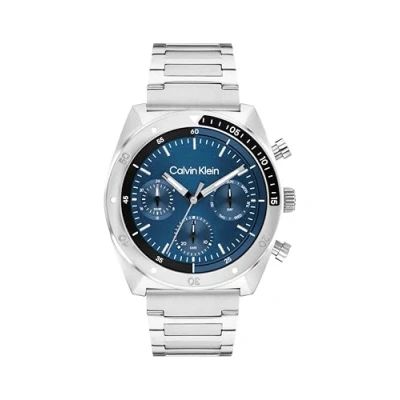Imagen de Calvin Klein FLEX Cronógrafo silvercoloured/blue, Hombre, Talla: One Size, Silver coloured/blue