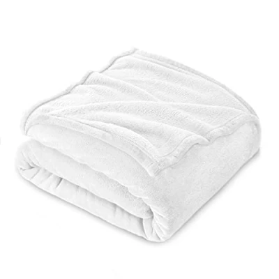 Imagen de FARFALLAROSSA Mantas para Sofa Grande, Manta Polar Franela Extra Suave,Blanco 130 x 160 cm,para Toda Estación