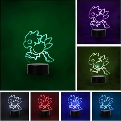 Imagen de Lampara LED Final Fantasy Chocobo Cambia Color USB Luz Nocturna y decoración