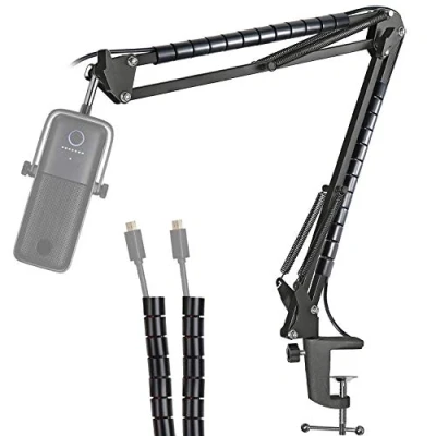 Imagen de YOUSHARES Soporte de Micrófono Ajustable Profesional y Tubo Compatible con el Condensador USB Elgato Wave 1 &amp; 3