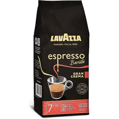 Imagen de Lavazza, Espresso Barista Gran Crema,Café en Grano Natural, Ideal para Máquina de Café , con Notas Aromáticas Frutos Secos y Flores,Arábica Robusta, Intensidad 7/10,Tueste Ligero, 500 g