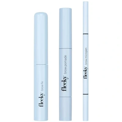 Imagen de Fleeky Brow Fix, Pomade &amp; Micropen 3 en 1 Forma perfecta de sombreado relleno y definición para resultados naturales resistentes a las manchas (marrón oscuro)