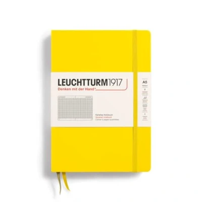 Imagen de LEUCHTTURM1917 344799 Libretas Medium (A5) 145 x 210 mm, Tapa Dura, 251 páginas numeradas, Limón, Cuadriculada