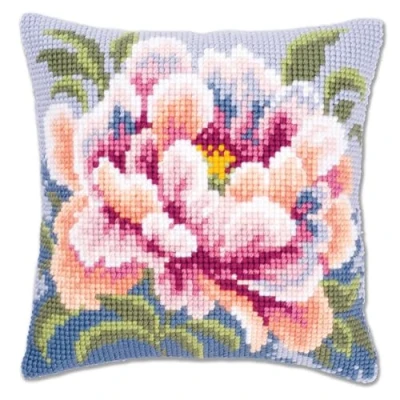Imagen de Vervaco Punto De Cruz Kit Cojin Decorativo EL Camelia Manualidades Adultos Decoracion Bordar Principiantes Completo DIY Bordado Creativo Regalo ca. 40x40 cm Cross Stitch Embroidery