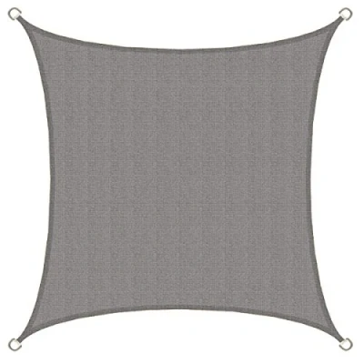 Imagen de AMANKA Toldo UV 2x2 m HDPE Vela de Protección Solar Cuadrada Techo para Balcón Jardín Gris