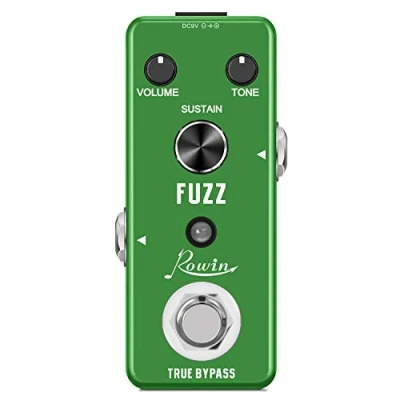 Imagen de Rowin Fuzz Pedal Classic Distortion de efecto guitarra para eléctrica, bajo, True Bypass LEF 306
