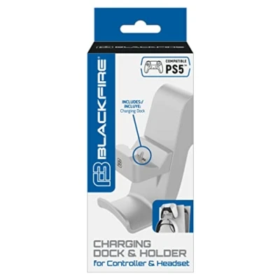 Imagen de Base de carga Ardistel BLACKFIRE®, Capacidad 1 mando, Para PS5, USB C, Blanco