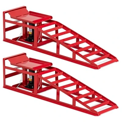Imagen de MSW 2 Rampas de Acceso Hidráulicas hasta 2000 kg con 265 mm Altura 235 a 325 Rampa hidráulica Carga para Coches Regulable en