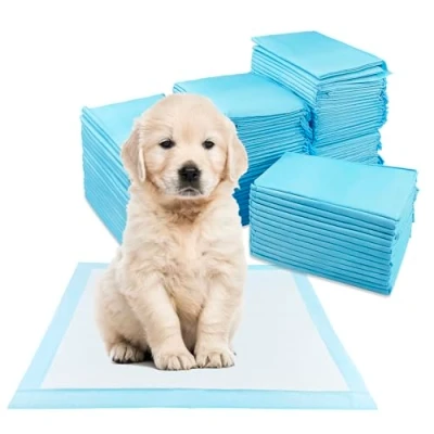 Imagen de Fousenuk 100 Unidades Empapadores Perros, 33 x 60 cm Desechables, Almohadillas Adiestramiento de Perros y Cachorros WC Higiénica Mascotas Superficie Secado Rápido Alfombrillas