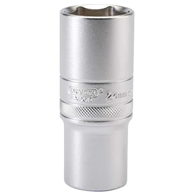 Imagen de Draper HT MM/MS 1/2 &quot;Square Drive 6 Punto Metric profundo Socket (24 mm), color azul