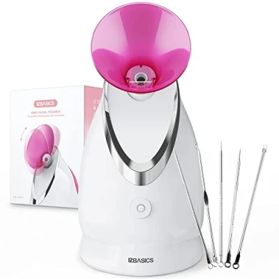 Imagen de Vaporizador Facial Spray SPA de Nano Iónico Hogareño, Destapar Poros, Humidificador Atomizador Niebla Caliente, Hidratación Rostro con Kit la Piel Acero Inoxidable Rosa