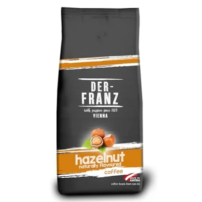 Imagen de Der Franz Café, Aromatizados con Avellana, Café mezcla de Arábica y Robusta granos enteros, 1000 g