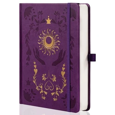 Imagen de MGGAO Cuaderno de puntos para mujeres y hombres, cuadernos escribir, A5 estético el trabajo, los viajes, la escuela, 190 páginas numeradas, 14,7 x 21,4 cm
