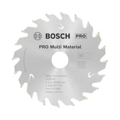 Imagen de Bosch Professional Disco de sierra circular Standard (for MultiMaterial, 85 x 15 1,5 mm, 30 dientes, accesorio sin cables)