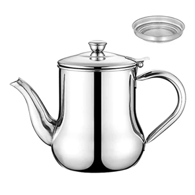 Imagen de PW TOOLS Aceitera de Acero Inoxidable, Colador Aceite Dispensador con Colador, Botellas Dispensadoras Aceite, Lata Almacenamiento para Cocina Casera