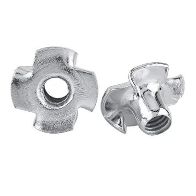 Imagen de Tuerca en T de Acero al Carbono Galvanizado, Juego Tuercas Cuatro Puntas, para Muebles Carpintería, Juegos Pernos Tuercas(M5x50)