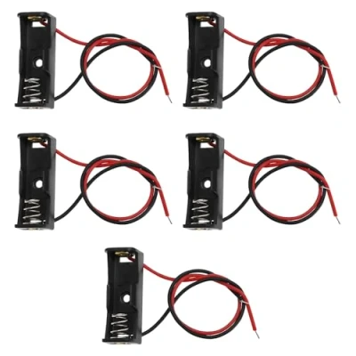 Imagen de the Lord of Tools 5 unidades de 12 V A23L 23 A plástico con clip resorte para batería, cables alambre, adecuado 1 batería A23 8LR932 MN21 V23GA LR23