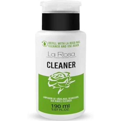 Imagen de LaRosa Nail Cleaner 190ml Dispensador de bomba, para Gel, Eliminar la capa pegajosa geles UV/Esmaltes permanentes/Esmaltado Permanente/Cleanser uñas gel