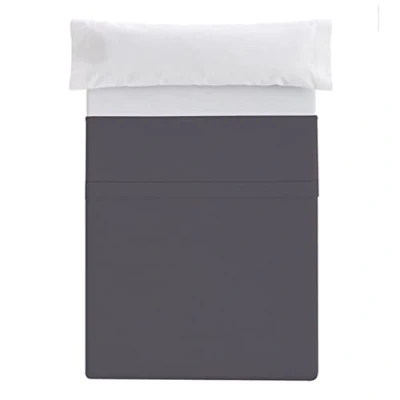Imagen de Donegal Collections Sabana Encimera Cama 180, Color Gris Oscuro. Ropa de Microfibra Extra Suave 50% Algodón Poliéster, Sin Arrugas y Alta Durabilidad Confort