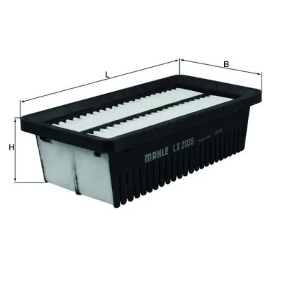 Imagen de MAHLE ORIGINAL LX 2035 Filtro de aire 65,0 120 229,5 Cartucho filtrante RENAULT: TWINGO 2