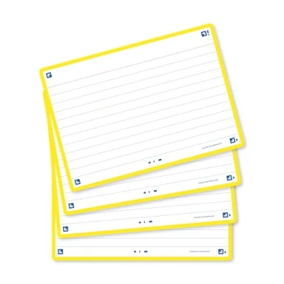 Imagen de Oxford flash 2.0 80 tarjetas de memoria A6 (10,5 x 14, 8 cm), color amarillo