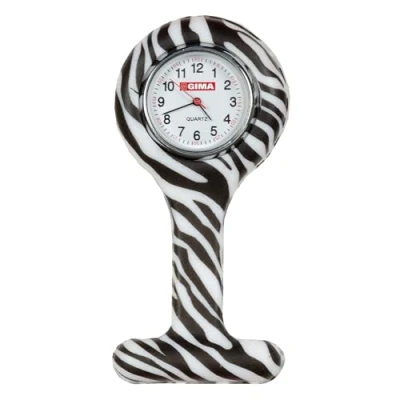 Imagen de Gima Reloj de Enfermería Silicona, Esfera Redonda, Estampado Cebra