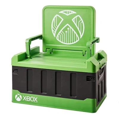 Imagen de Numskull Xbox 2 en 1 caja de almacenamiento juguetes y silla plegable Organizador accesorios para juegos con tapa asas habitaciones familiares, producto oficial Microsoft