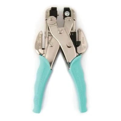 Imagen de We R Memory Keepers Crop A Dile occhiello &amp; Snap maniglia Punch Aqua, Azul, 15.2 x 29.6 3.3 cm