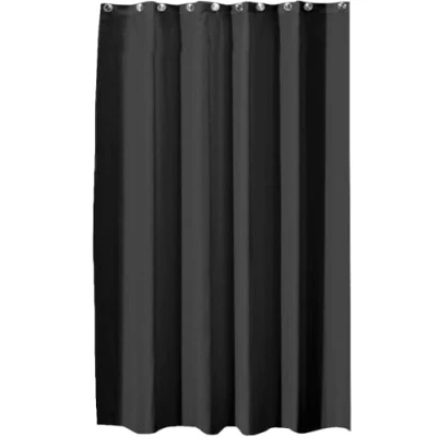 Imagen de iDesign Cortinas de baño tela, cortina impermeable poliéster con tamaño 180,0 cm x 200,0 cm, ducha lavable borde reforzado, negro