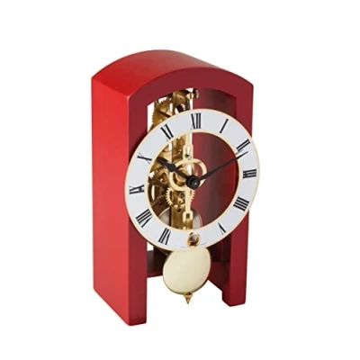 Imagen de Hermle 23015 360721 Reloj de Mesa, diseño Esqueleto, Color Rojo