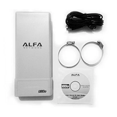 Imagen de Alfa Network Ubdo N Adaptador Wifi Usb, 802.11b / G N, Largo Alcance, Radio, Con Conector Tipo Antena Externa, Cable De 5 M
