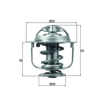 Imagen de MAHLE ORIGINAL TX 165 88D Termostato, refrigerante 88 52 con junta HONDA: CIVIC 8 Hatchback, Jazz 3, 2