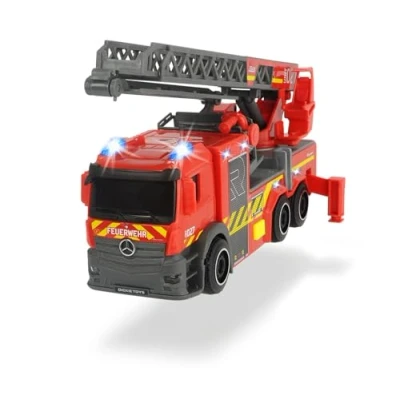Imagen de Dickie Camión Bomberos 23 cm luz y Sonido, Escalera giratoria Extensible, Patas Extensibles (Dickie 203714011)