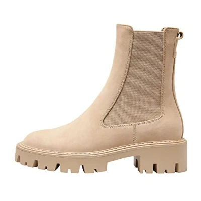 Imagen de ONLY ONLBETTY 1 Nubuck PU Boot Noos, Botines Mujer, marrón Claro, 39 EU