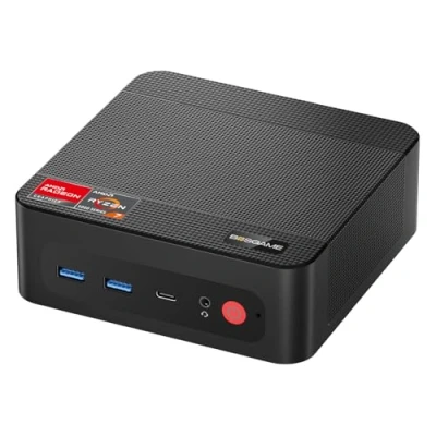 Imagen de BOSGAME P4 Plus Dual 2.5G LAN Mini Gaming PC, procesador AMD Ryzen 7 5825U (hasta 4,5 GHz), Windows 11 Pro Computadora, 32 GB DDR4 RAM, 1 TB PCIe 4.0 SSD, PC de escritorio para juegos