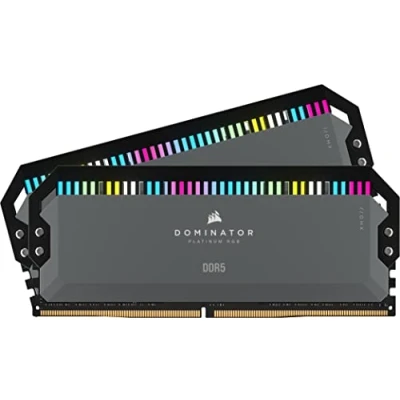 Imagen de CORSAIR DOMINATOR PLATINUM RGB DDR5 32GB (2x16GB) 6000MHz CL30 AMD EXPO Intel XMP iCUE Memoria de Ordenador Compatible Gris (CMT32GX5M2B6000Z30K)