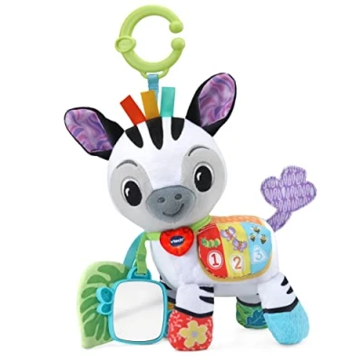 Imagen de VTech Cebra de peluche colores y números Vamos paseo, Cebrita interactiva, Juguete para el carrito bebés +3 meses, Versión ESP