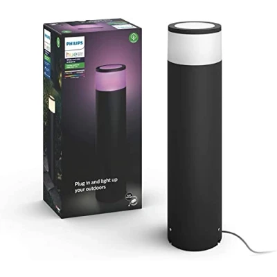 Imagen de Philips Hue Calla Pedestal o sobremuro exterior LED inteligente (bajo voltaje, extensión) negro, luz blanca y de colores, compatible con Amazon Alexa, Apple HomeKit Google Assistant