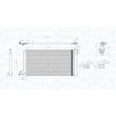 Imagen de MAGNETI MARELLI 350203796000 Condensador con secador 700x381x16 381 700 16 FORD: FOCUS 3, C Max 2, 3 Turnier