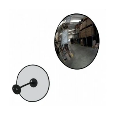 Imagen de PARKING FACIL Espejo de Seguridad Interior Ø 60 cm con Anclaje a Pared Incluido Alta Resistencia al Impacto Material Acrílico Aluminizado Protegido una Junta Caucho Negro