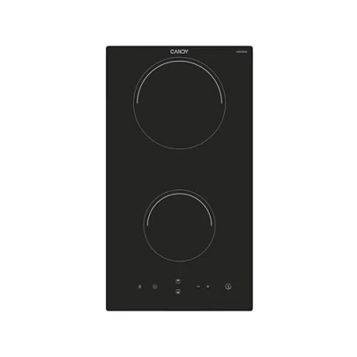Imagen de Placa inducción Candy Dominó CID30G3, 2 Zonas, Zona grande 18 cm, Float glass, 28.8 cm Negro