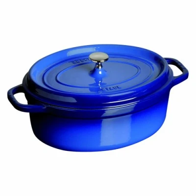 Imagen de STAUB Cacerola/Cocotte de Hierro Fundido Ovalada, Diámetro 29 cm, 4,25 L, Azul oscuro