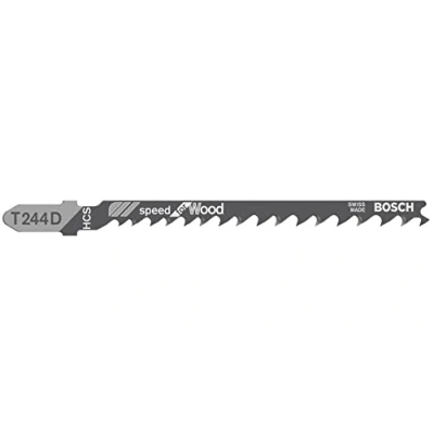 Imagen de Bosch Professional 2 608 630 058 Hoja de sierra calar T 244 D, 5 Unidades, Madera Blanda Corte curvo