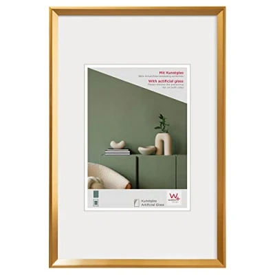 Imagen de walther design Desire DEX070G Marco de fotos plástico color dorado 50 x 70 cm con cristal acrílico