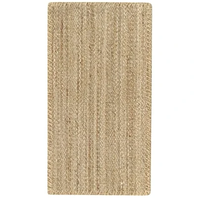 Imagen de HAMID Alfombra de Yute Granada 100% Fibra Natural, Suave, Tejida a Mano, Salón, Comedor, Dormitorio, Pasillos, Entrada, Color Natural (110x60cm)