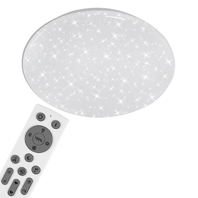 Imagen de BRILONER Leuchten lámpara de techo LED, regulable con decoración estrella, Wifi, incluye control temperatura color, operación la aplicación, blanco, 38,5 cm